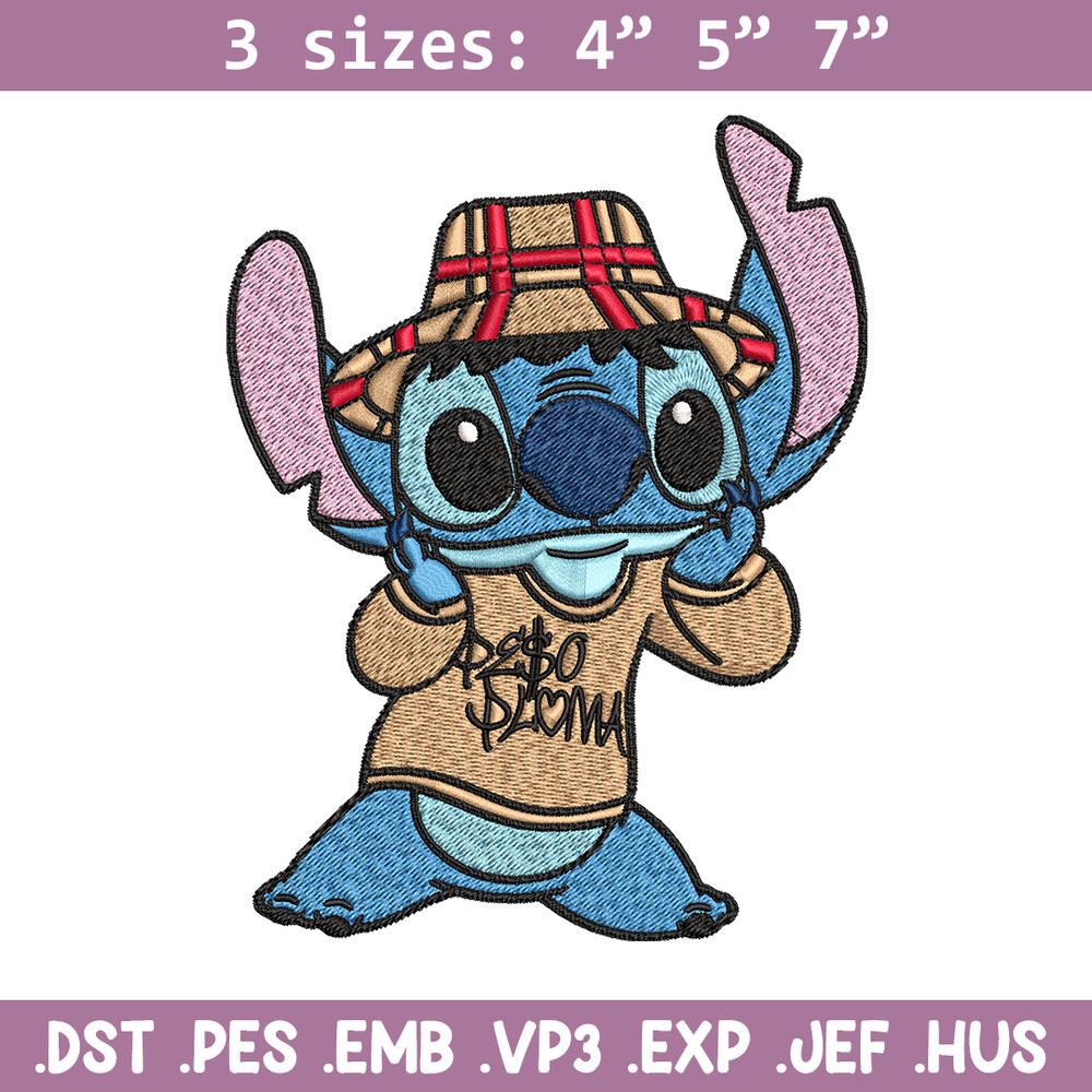 Stitch Peso Pluma Embroidery design, Peso Pluma Stitch Embroidery, cartoon design, Embroidery File, Digital download..jpg