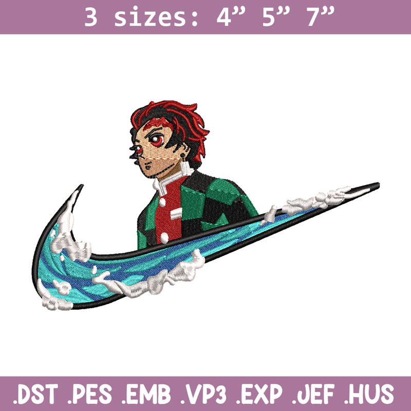 Tanjiro kamado Nike embroidery design, Kimetsu no Yaiba embroidery, Nike design, anime design, Digital download.jpg