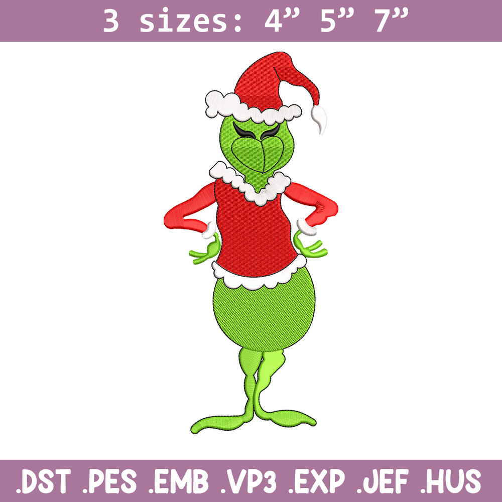 The Grinch embroidery design, Chrismas embroidery, Embroidery file, Embroidery shirt, Emb design, Digital download.jpg