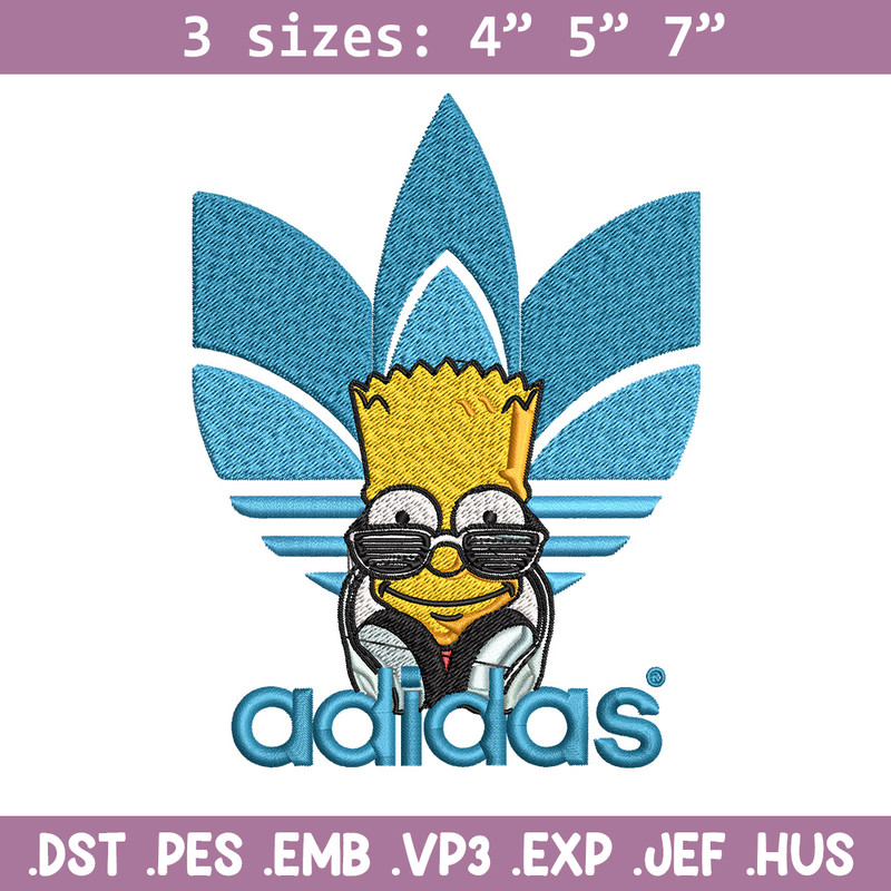 Bart simpson adidas Embroidery Design,Adidas Embroidery, Brand Embroidery, Embroidery File, Logo shirt, Digital download.jpg