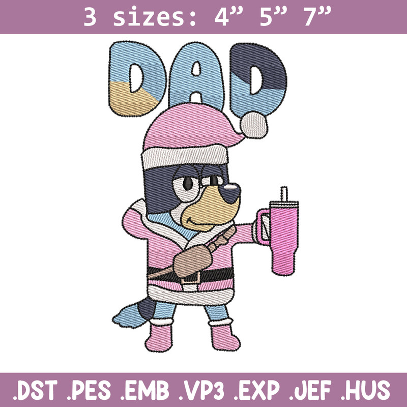 Bluey dad embroidery design, Bluey embroidery, Chrismas design, Embroidery file, Embroidery shirt,Digital download.jpg
