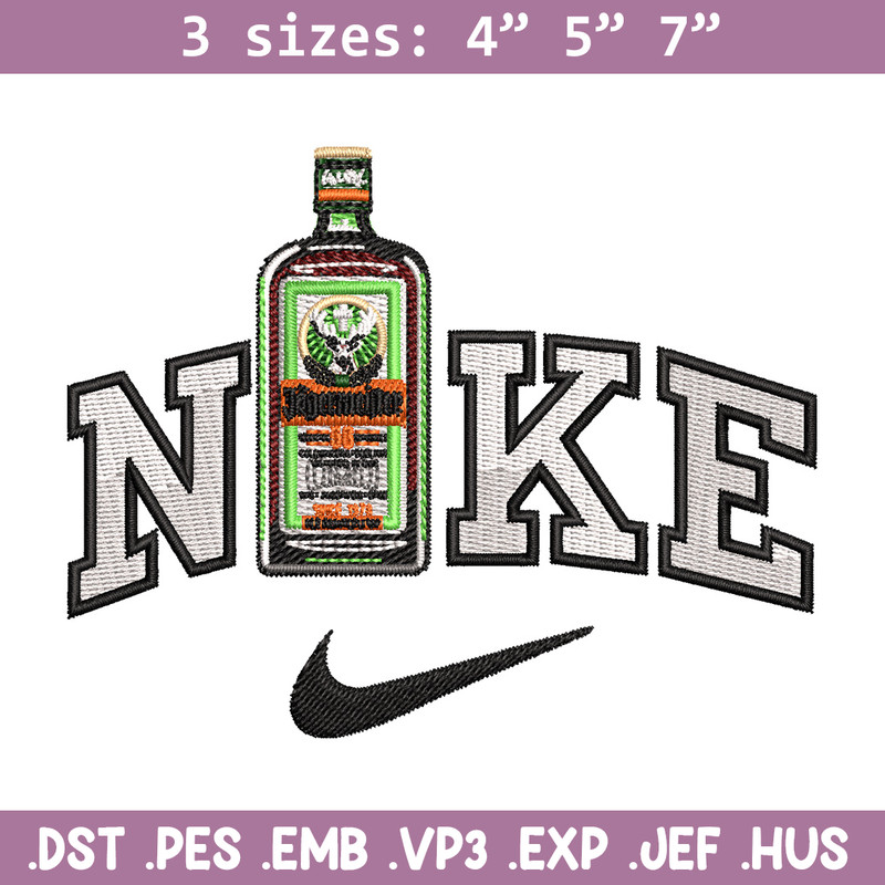 Bottle x nike logo embroidery design, Nike embroidery, Embroidery file, Embroidery shirt, Nike design, Digital download.jpg