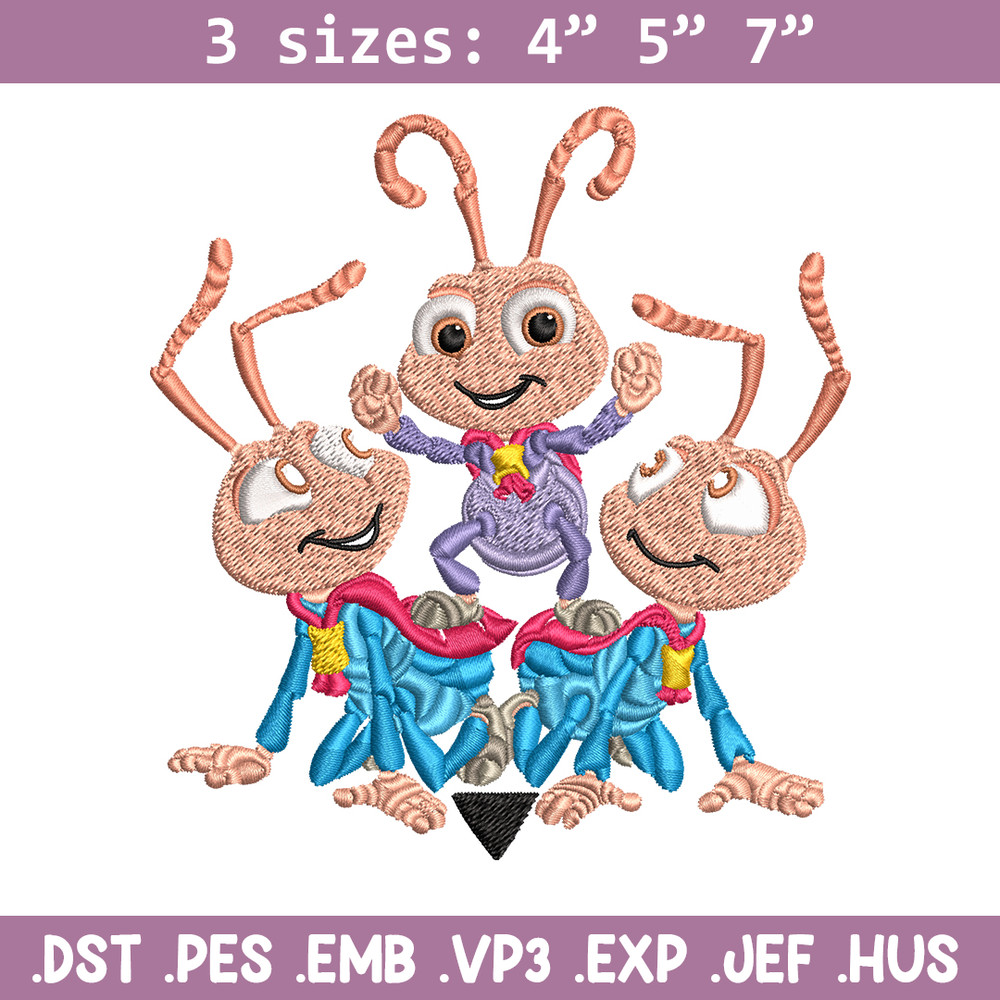 Bug's Life logo Embroidery design, Bug's Life logo Embroidery, cartoon design, Embroidery File, Digital download..jpg