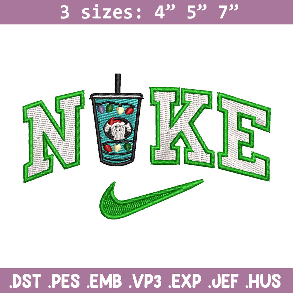 Cup green x nike embroidery design, Cup embroidery, Nike design, Embroidery shirt, Embroidery file, Digital download.jpg