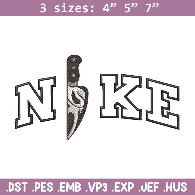 Ghostface knife embroidery design, Ghostface knife embroidery, Nike design, Logo shirt, logo shirt, digital download.jpg