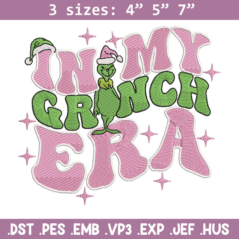 Grinch era embroidery design, Grinch embroidery, Chrismas design, Embroidery shirt, Embroidery file, Digital download..jpg