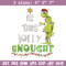 Grinch Is this jolly enough Noel merry christmas Embroidery design, Grinch Embroidery, Logo shirt, Digital download.jpg