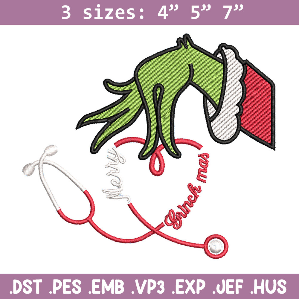 Grinchmas embroidery design, Chrismas design, Embroidery shirt, Embroidery file, Grinch embroidery, Digital download (2).jpg