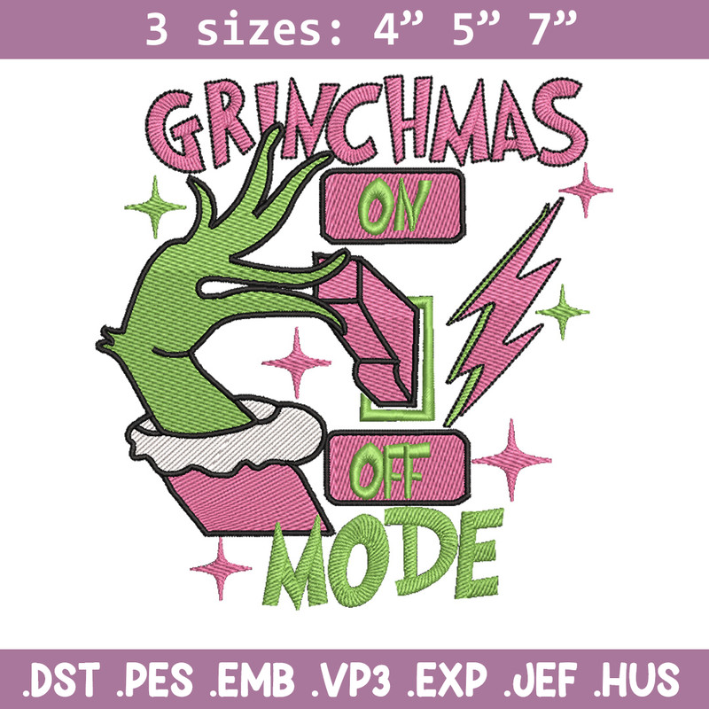 Grinchmas mode embroidery design, Grinch embroidery, Chrismas design, Embroidery shirt, Embroidery file,Digital download.jpg
