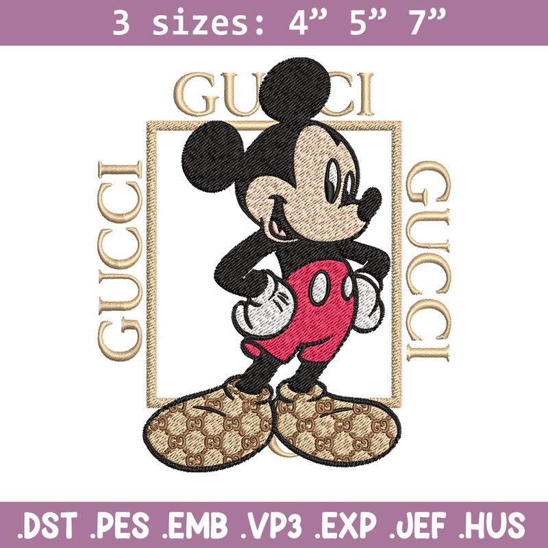 Gucci Mickey Mouse Embroidery design, Gucci Embroidery, Disney design, Embroidery File, cartoon shirt, Instant download..jpg