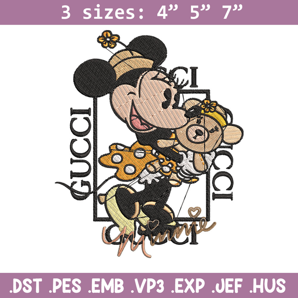 Gucci Minnie mouse Embroidery design, Gucci Embroidery, Disney design, Embroidery File, cartoon shirt, Instant download..jpg