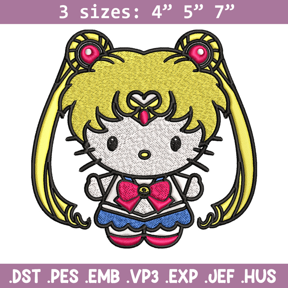 Hallokitty Sailor Moon Embroidery design, Hallokitty Embroidery, cartoon design, Embroidery File, Digital download..jpg