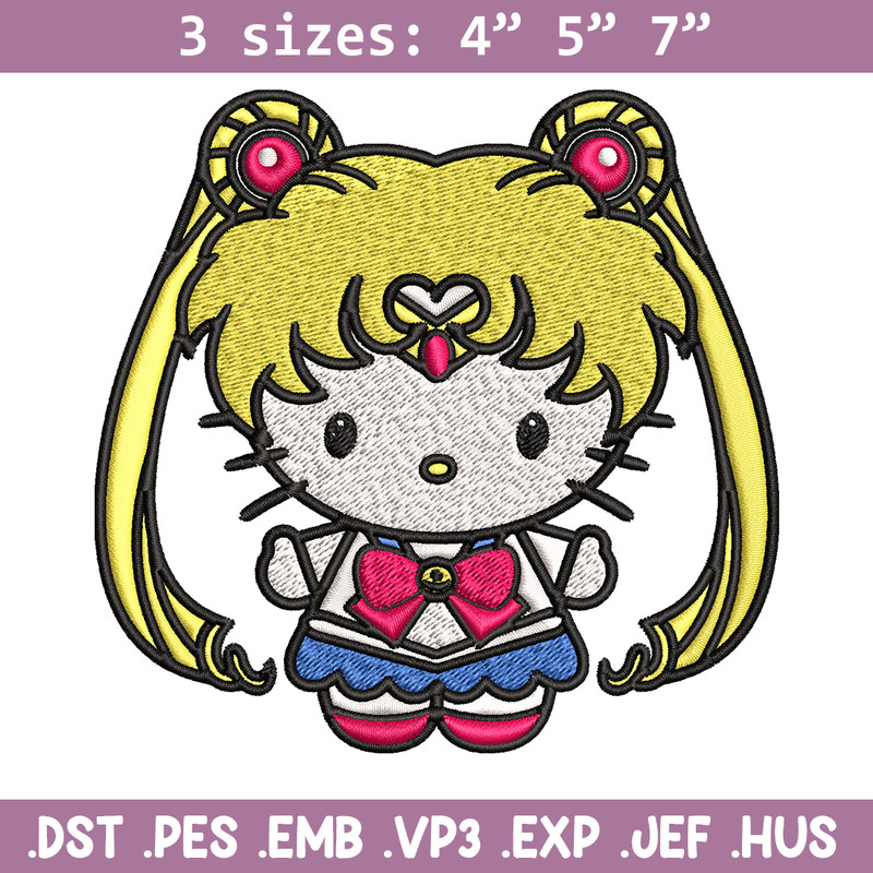 Hallokitty Sailor Moon Embroidery design, Hallokitty Embroidery, cartoon design, Embroidery File, Digital download..jpg