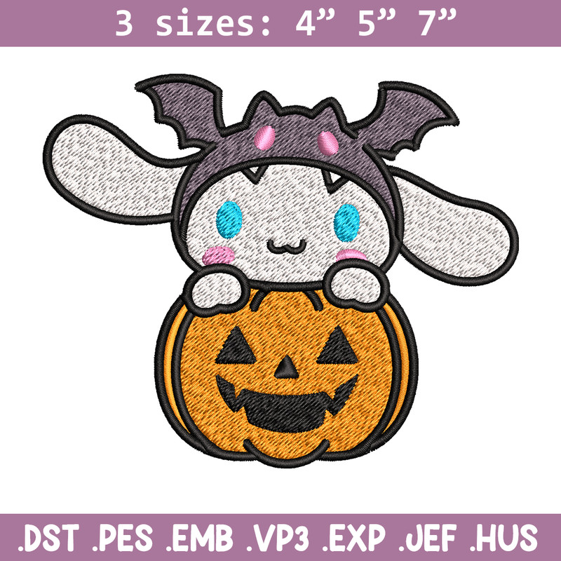 Halloween Cinnamoroll Embroidery design, Hello kitty Embroidery, cartoon design, Embroidery File, Digital download..jpg