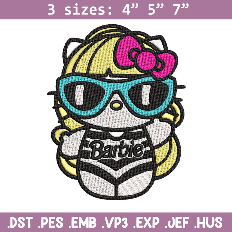 Hello Kitty Barbie Embroidery design, Hello Kitty Barbie Embroidery, logo design, Embroidery File, Digital download..jpg