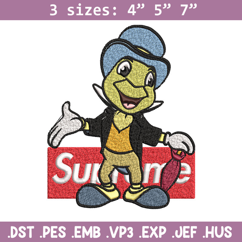 Jimimy cricket supreme Embroidery design, Jimimy cricket Embroidery, cartoon design, Embroidery File, Instant download..jpg