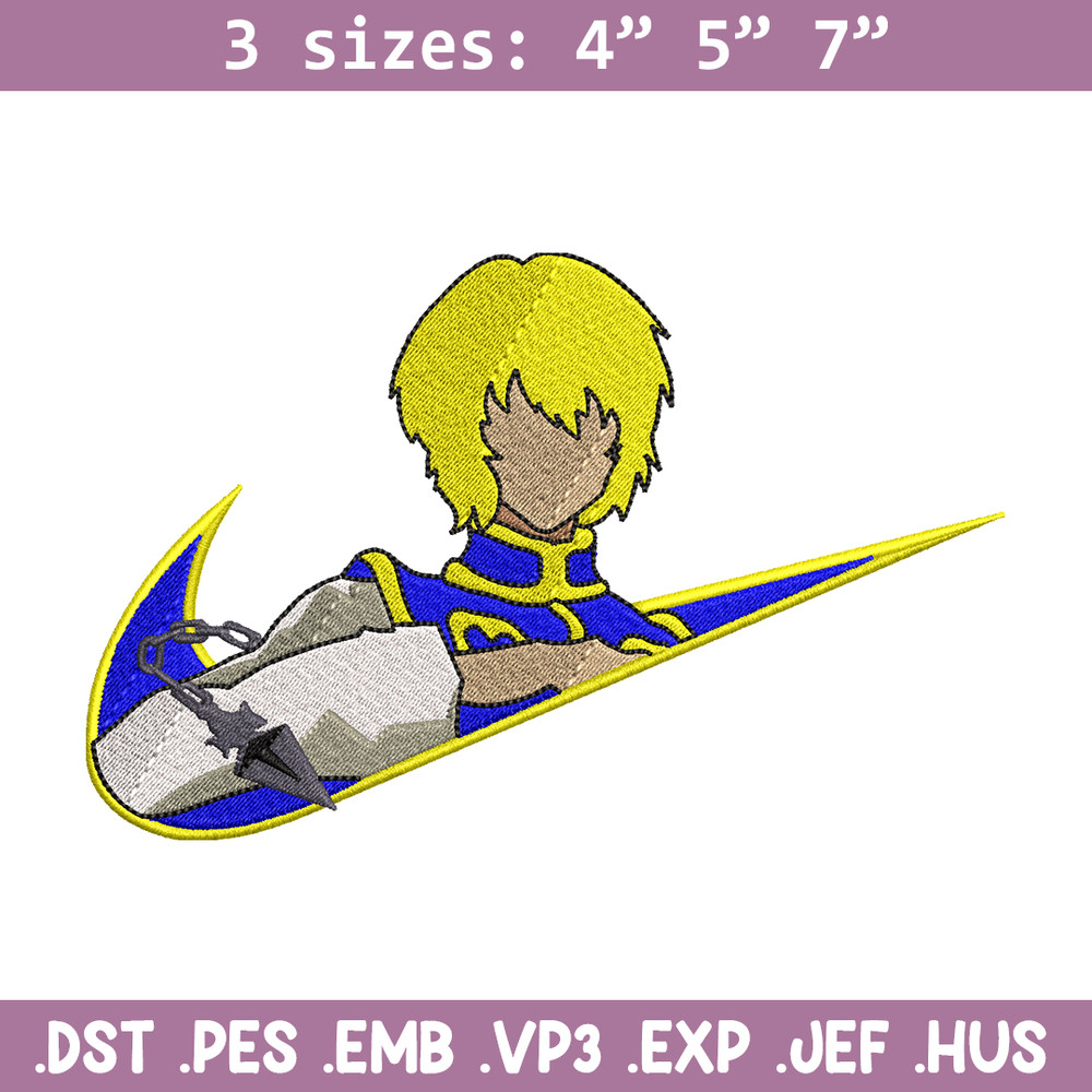Kurapika Nike embroidery design, Hunter x hunter embroidery, Nike design, anime design, anime shirt, Digital download.jpg