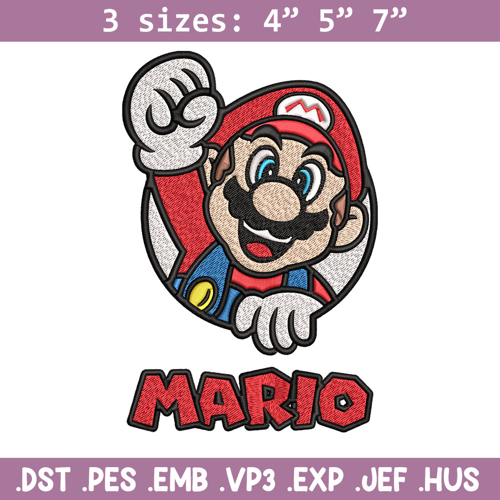 Mario Embroidery design, The Super Mario Bros Embroidery, Embroidery File, logo design, logo shirt, Digital download..jpg