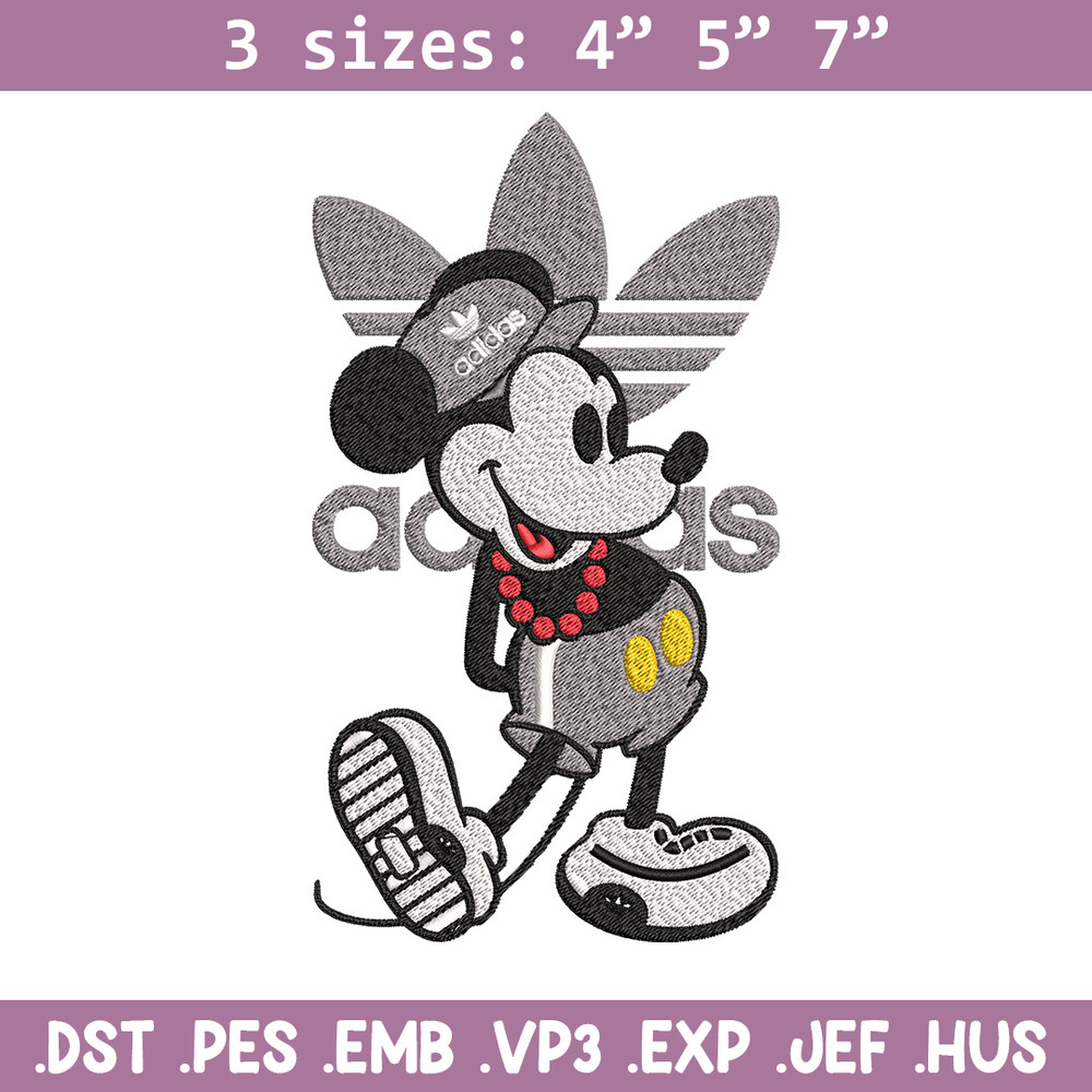 Mickey grey adidas Embroidery Design, Adidas Embroidery, Brand Embroidery, Embroidery File, Logo shirt, Digital download.jpg