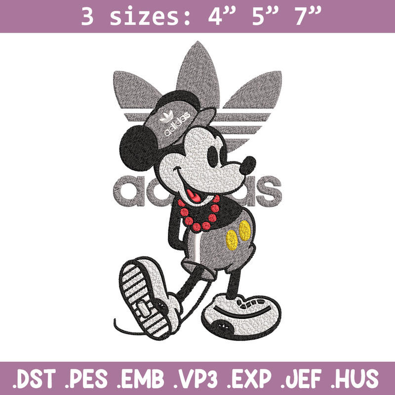 Mickey grey adidas Embroidery Design, Adidas Embroidery, Brand Embroidery, Embroidery File, Logo shirt, Digital download.jpg