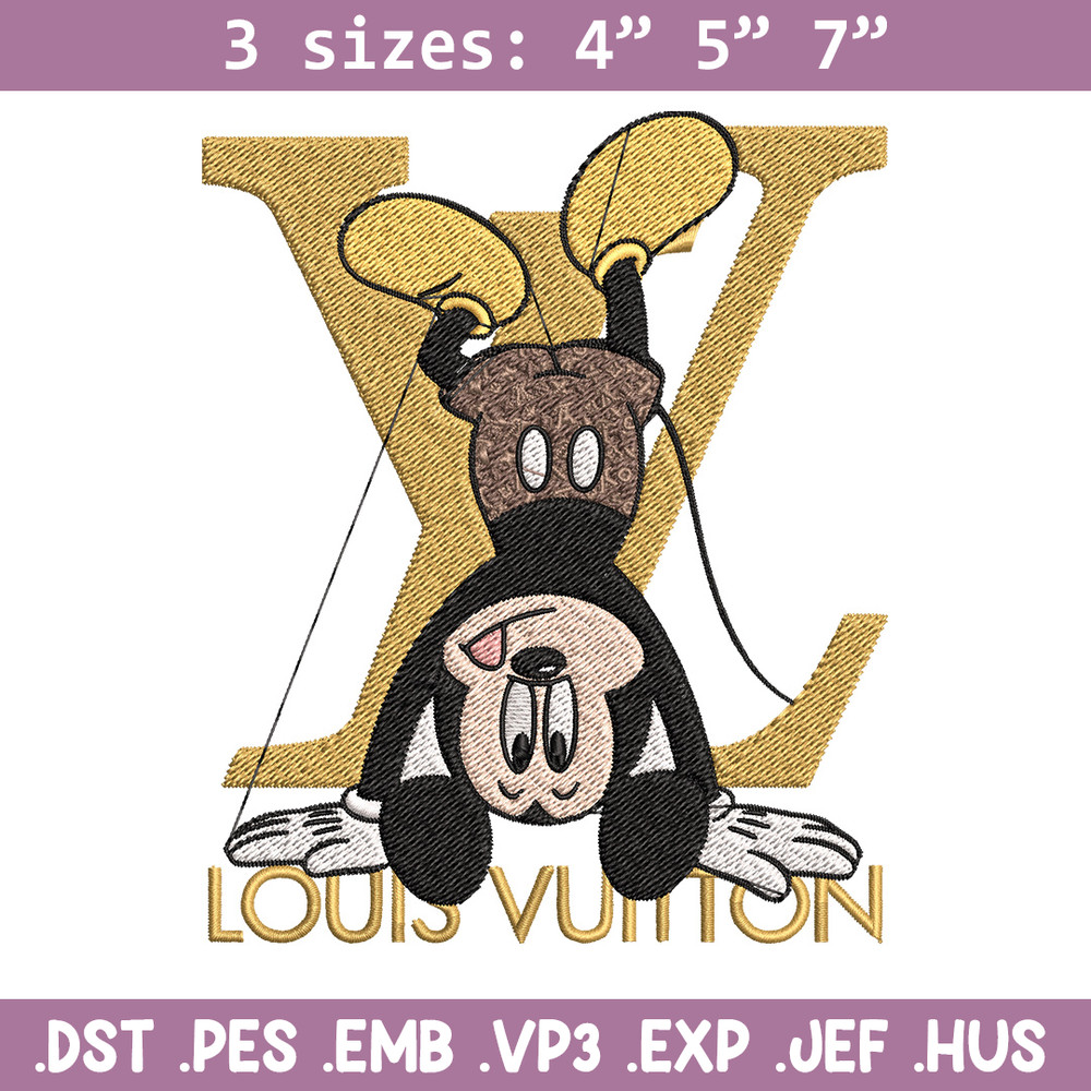 Mickey logo lv Embroidery Design, Lv Embroidery, Embroidery File, Disney Embroidery, Logo shirt, Digital download.jpg