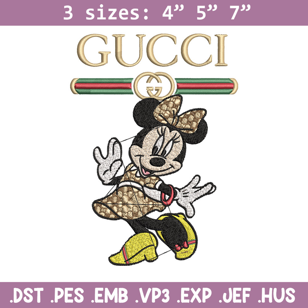 Minnie Embroidery Design, Gucci Embroidery, Brand Embroidery, Logo shirt, Embroidery File, Digital download.jpg