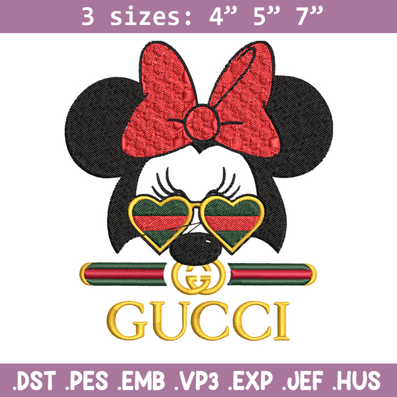 Minnie head Embroidery Design, Gucci Embroidery, Brand Embroidery, Logo shirt, Embroidery File, Digital download.jpg