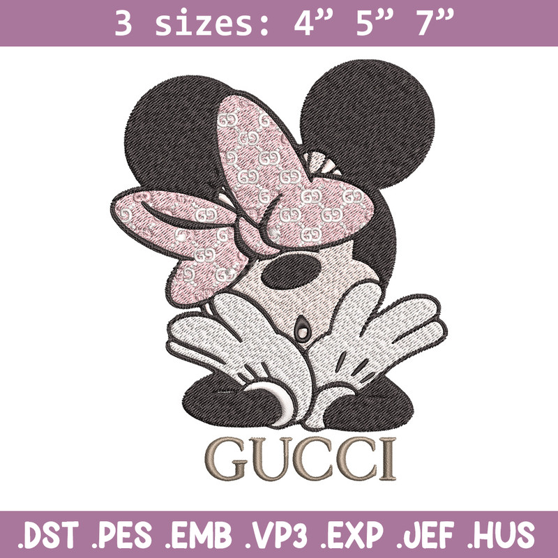 Minnie mouse Embroidery Design, Gucci Embroidery, Brand Embroidery, Logo shirt, Embroidery File, Digital download.jpg