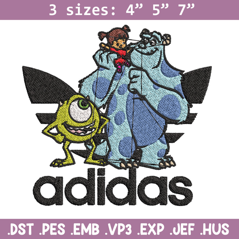 Monster disney Embroidery Design, Adidas Embroidery, Brand Embroidery, Embroidery File,Logo shirt,Digital download.jpg