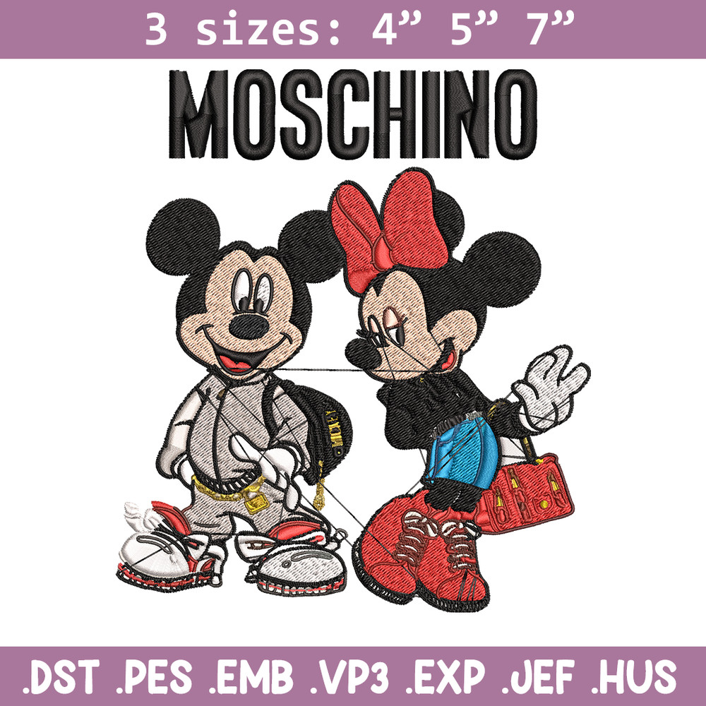 Moschino Mickey and Minnie mouse Embroidery design, Disney Embroidery, cartoon design, Embroidery File, Digital download.jpg