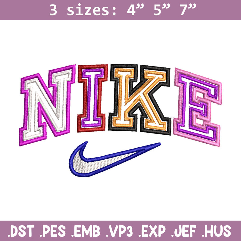 Nike color embroidery design, Nike embroidery, Nike design, Embroidery shirt, Embroidery file,Digital download.jpg