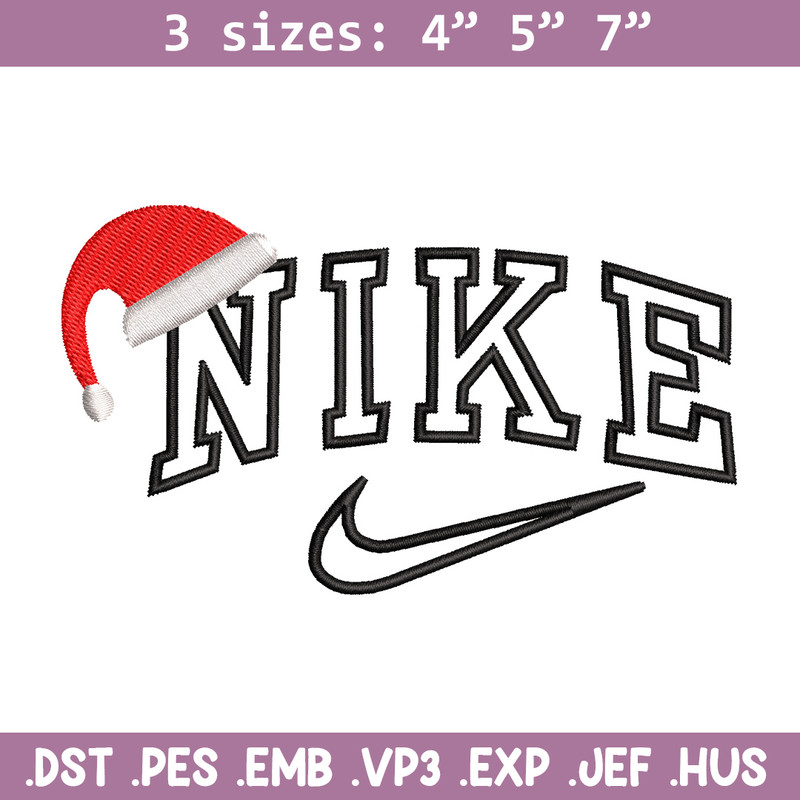 Nike hat embroidery design, Chrismas embroidery, Nike design, Embroidery shirt, Embroidery file, Digital download.jpg