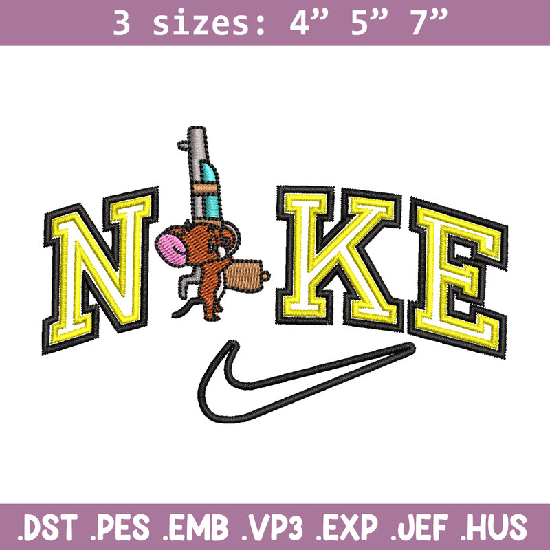 Nike jerry embroidery design, Tom jerry embroidery, Nike design, Embroidery shirt, Embroidery file,Digital download.jpg