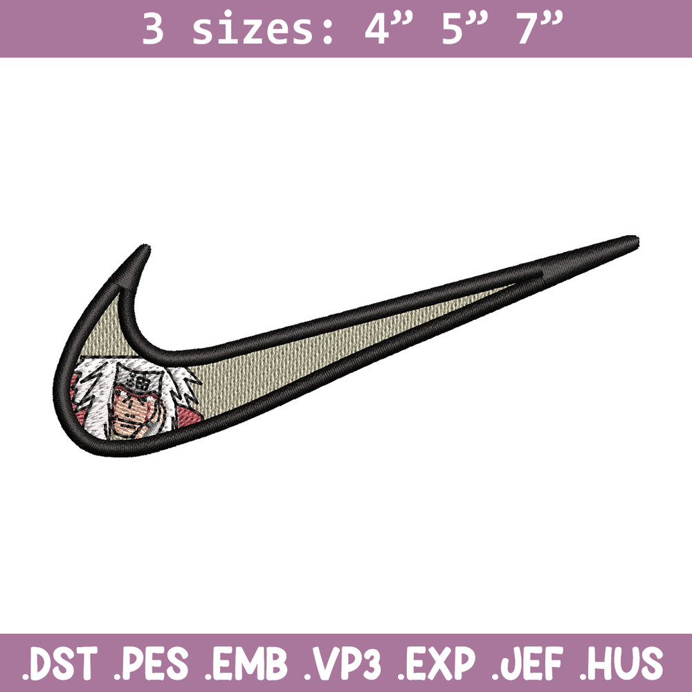 Nike jiraiya embroidery design, Naruto embroidery, Emb design, Embroidery shirt, Embroidery file, Digital download.jpg