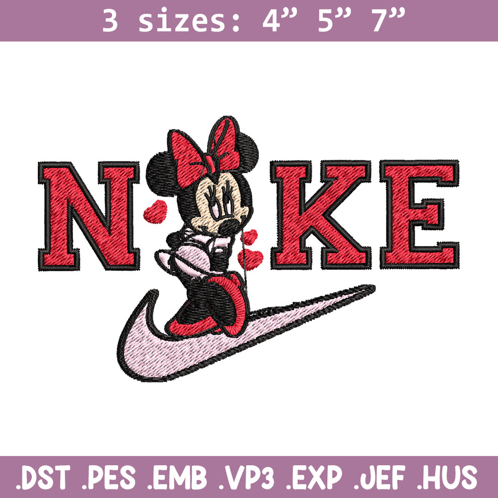 Nike red minnie Embroidery Design, Brand Embroidery, Nike Embroidery, Embroidery File, Logo shirt, Digital download.jpg