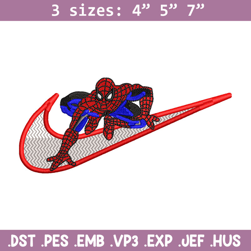 Nike Spiderman Logo embroidery design, Spiderman embroidery, Nike design, movie design, movie shirt, Digital download.jpg