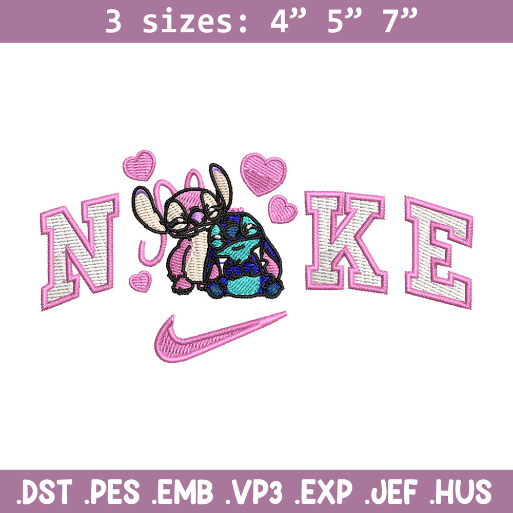 Nike stitch love embroidery design, Stitch embroidery, Nike design, Embroidery file,Embroidery shirt, Digital download.jpg