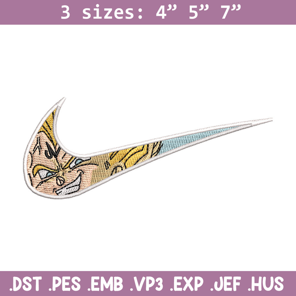 Nike vegeta embroidery design, Dragonball embroidery, Nike design, Embroidery shirt, Embroidery file, Digital download.jpg