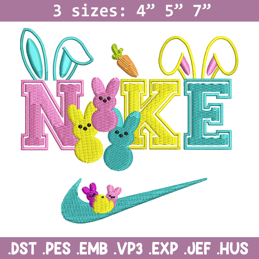 Nike x bunny cute embroidery design, Bunny embroidery, Nike design, Embroidery shirt, Embroidery file, Digital download.jpg