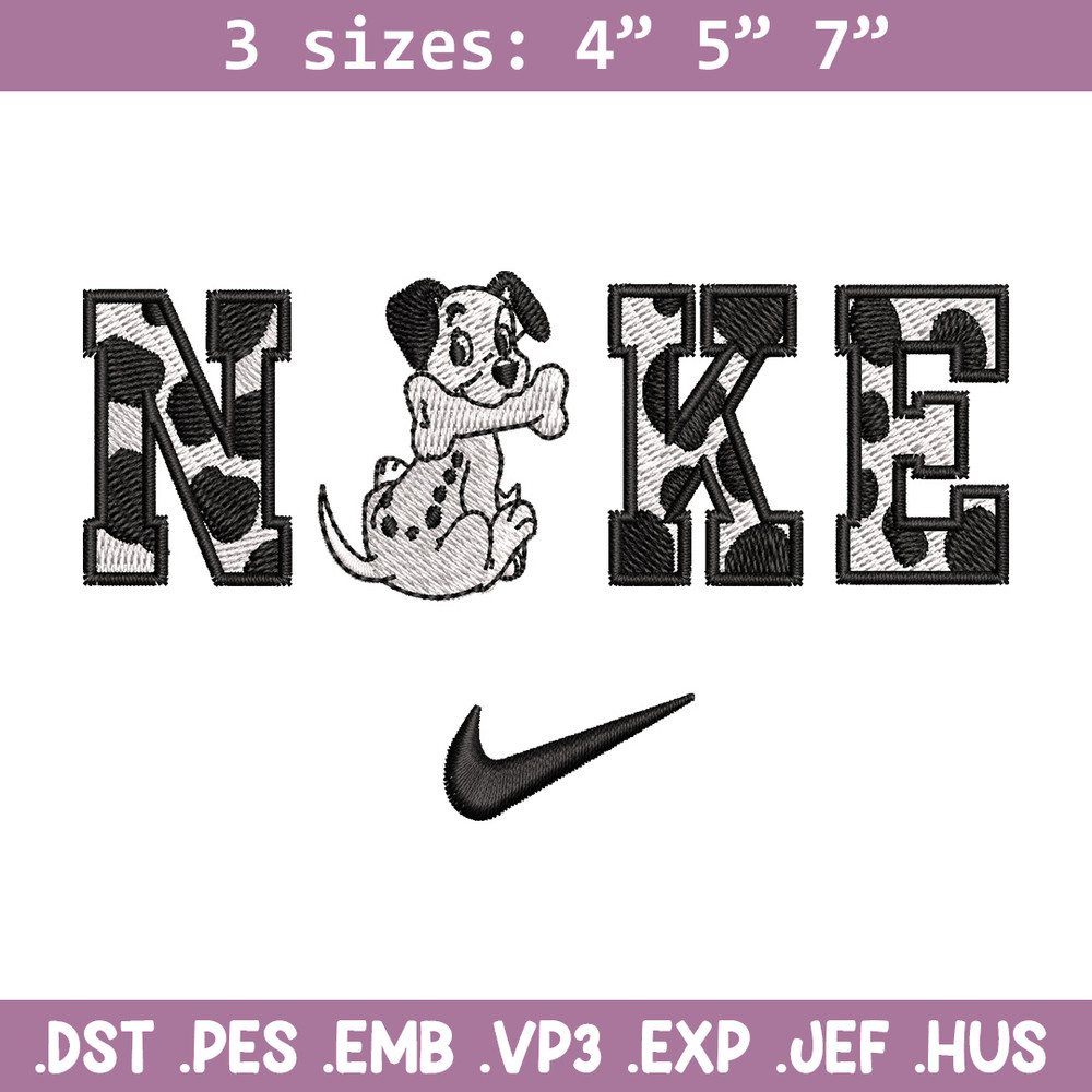 Nike x Dalmatian embroidery design, Dalmatian embroidery, Nike design,Embroidery shirt, Embroidery file,Digital download.jpg
