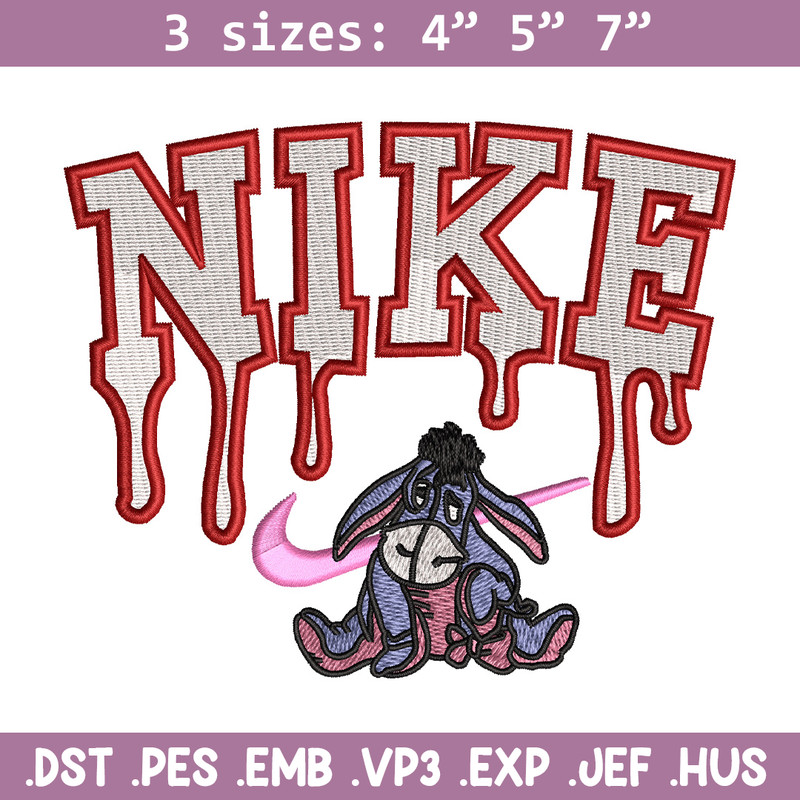 Nike x donkey embroidery design, Eeyore embroidery, Nike design, Embroidery shirt, Embroidery file, Digital download.jpg