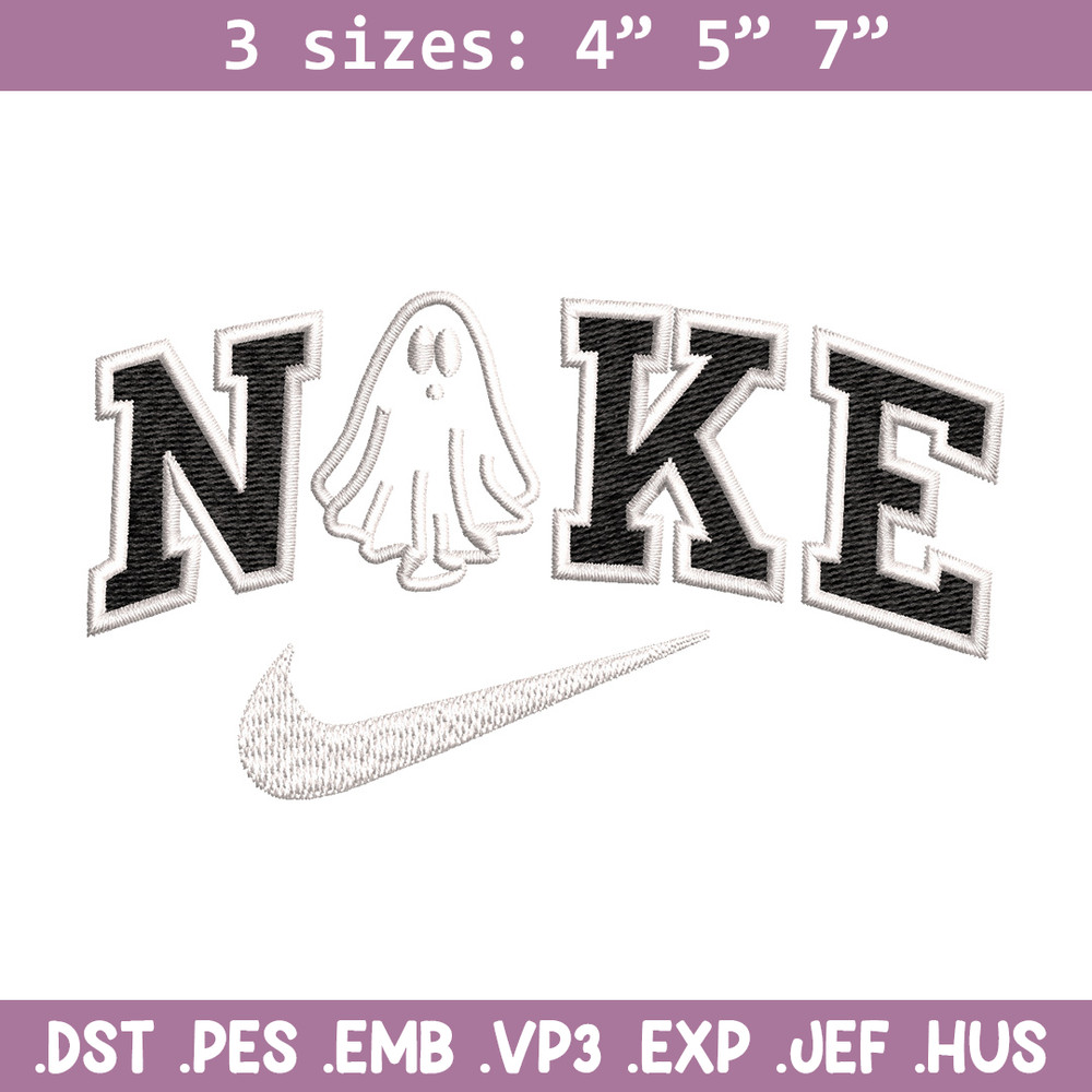 Nike x ghost embroidery design, Ghost embroidery, Nike design, Embroidery shirt, Embroidery file,Digital download.jpg