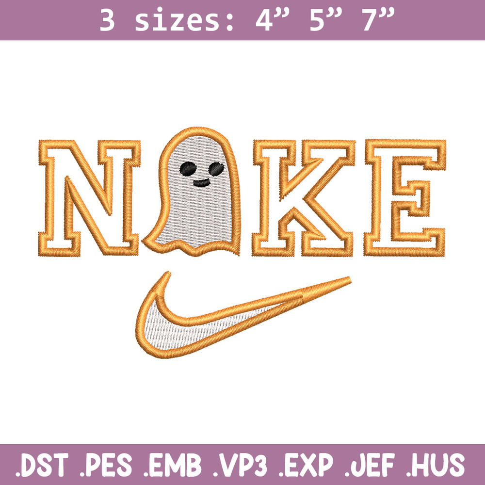 Nike x ghost horror embroidery design, Ghost embroidery, Nike design, Embroidery shirt, Embroidery file,Digital download.jpg