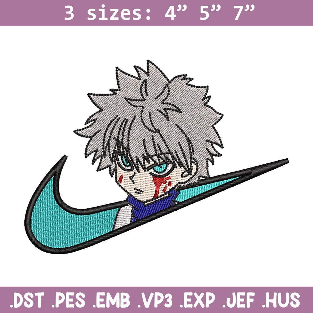 Nike x killua embroidery design, Hxh embroidery, Nike design, Embroidery shirt, Embroidery file,Digital download.jpg