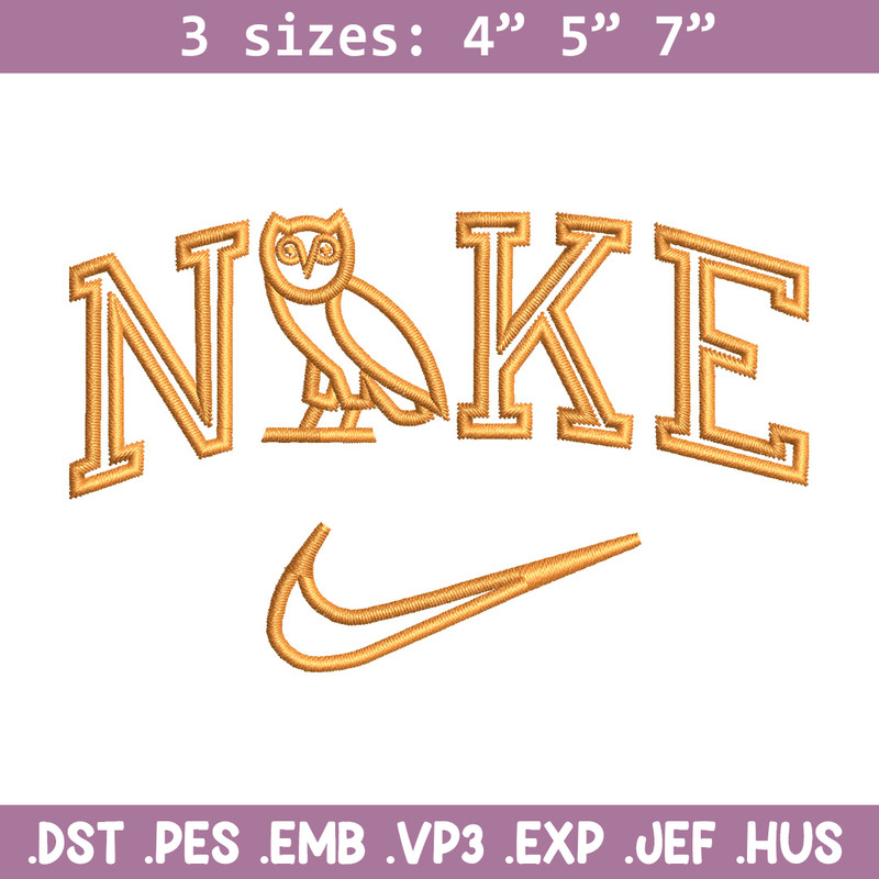 Nike x owl embroidery design, Owl embroidery, Nike design, Embroidery file, Embroidery shirt, Digital download.jpg