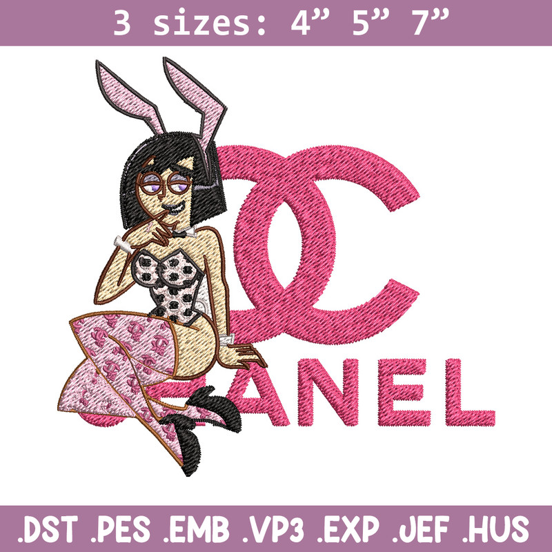 Pink bunny girl Embroidery Design, Gucci Embroidery, Brand Embroidery, Embroidery File, Logo shirt, Digital download.jpg