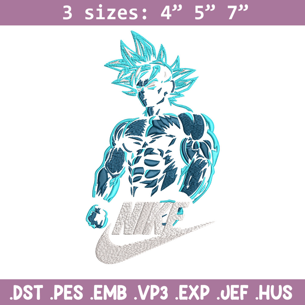 Son Goku Super Saiyan Blue Nike Embroidery design, Dragon ball Embroidery, Nike design, anime shirt, Instant download..jpg
