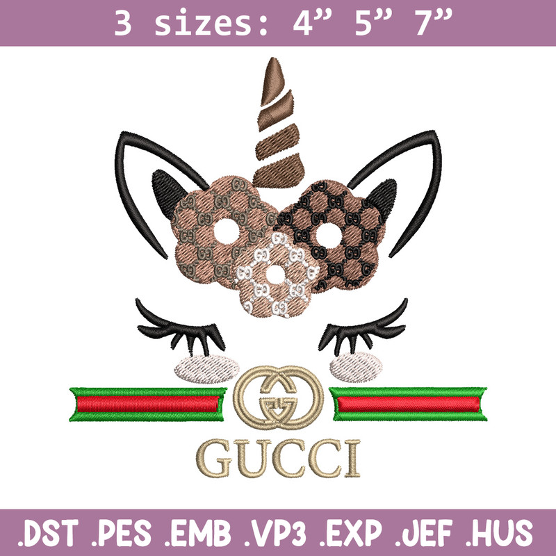 Unicorn gucci Embroidery Design, Gucci Embroidery, Embroidery File, Brand Embroidery, Logo shirt, Digital download.jpg