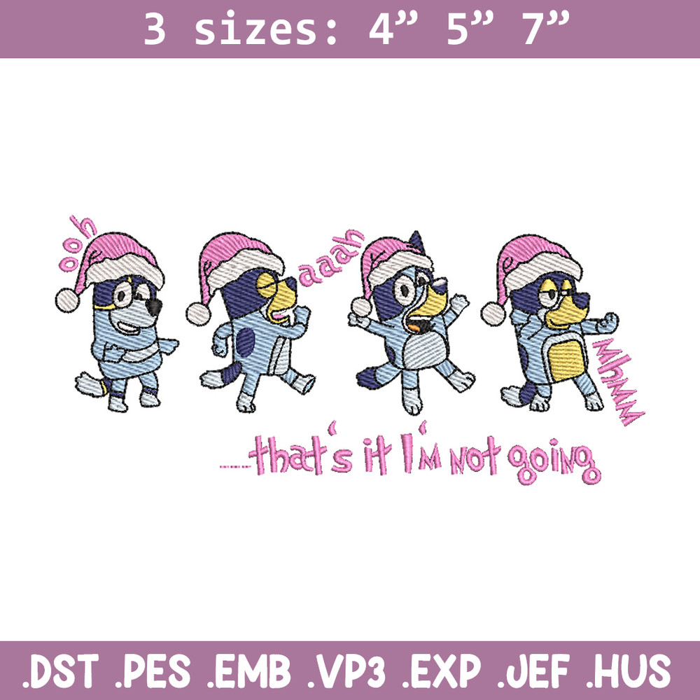 Bluey dance embroidery design, Bluey embroidery, Chrismas design, Embroidery file, Embroidery shirt,Digital download.jpg