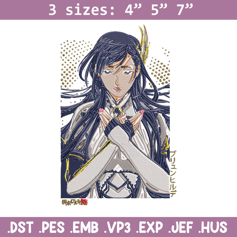 Brunhilde poster Embroidery Design, Ragnarok Embroidery, Embroidery File, Anime Embroidery, Anime shirt,Digital download.jpg